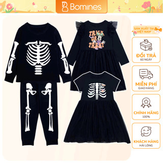 Đồ bộ hoá trang Halloween màu đen cho bé trai, bé gái. Váy bé gái Halloween Labubu, Kuromi 12- 36kg HLW