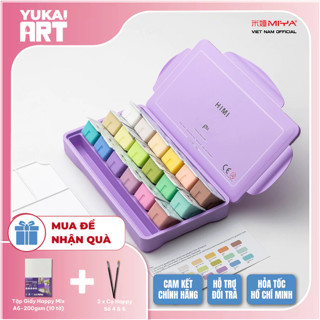 [Hỏa tốc HCM] [NEW] Bộ Màu Gouache Himi Dạng Thạch Tông Màu Pastel 18 Màu