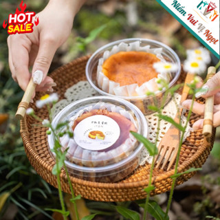 50 Hộp Nhựa Tròn Nắp Trong Đựng Bánh Mousse, Tiramisu, Bông Lan, Xôi Xoài ~ W120, 8117, W117