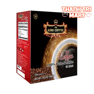 Cà Phê Hòa Tan Đen Pure Black Coffee Hộp 150 gói x 2g King Coffee TNI