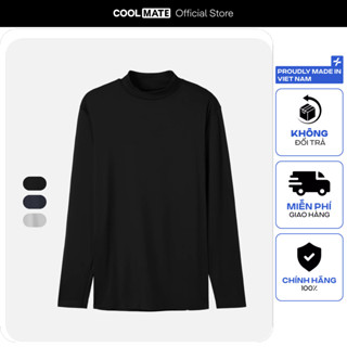 Áo giữ nhiệt Essential Brush Poly cổ trung mềm mại thoải mái Coolmate