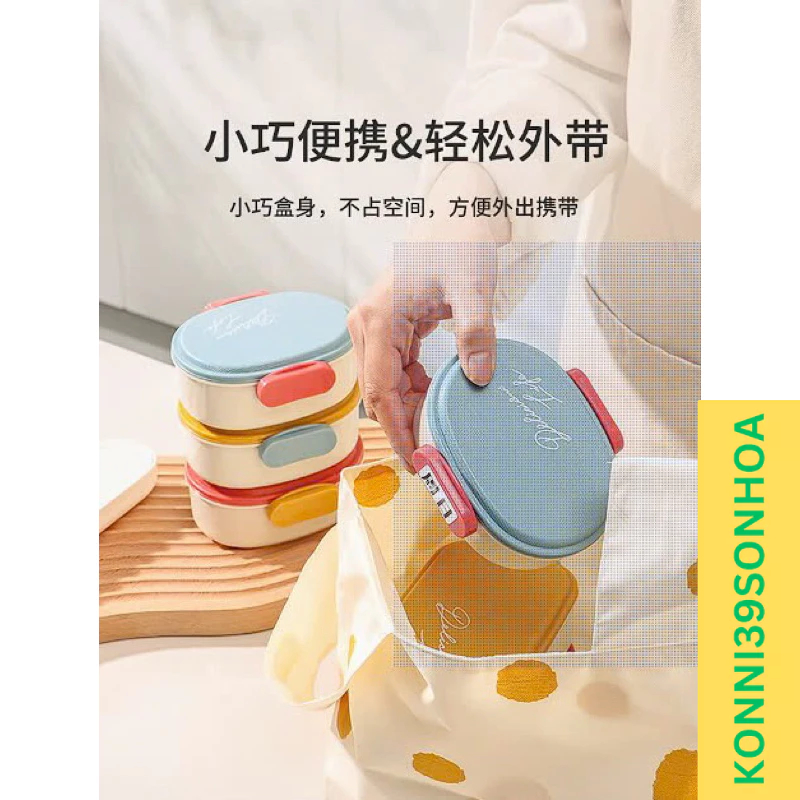 Hộp đựng cơm Yamada 480ml màu xanh 4965534184045 - konni39 Sơn Hòa