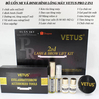 Bộ uốn cao cấp VETUS Pro 2in1 sử dụng cho uốn lông mi và định hình lông mày_TUẤN SKY