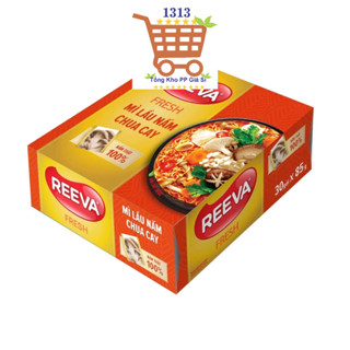 MÌ LẨU NẤM CHUA CAY REEVA - ĂN CHAY ĐƯỢC - 85G/GÓI - THÙNG 30 GÓI