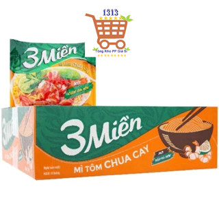 Thùng 30 Gói Mì 3 Miền Tôm Chua Cay ( date mới )