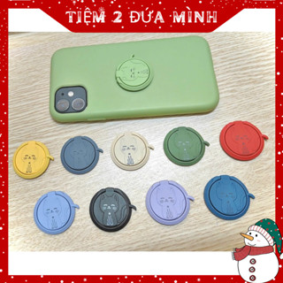 Giá đỡ điện thoại dạng nhẫn iring dán mặt ốp lưng điện thoại hình con mèo nhiều màu lựa chọn
