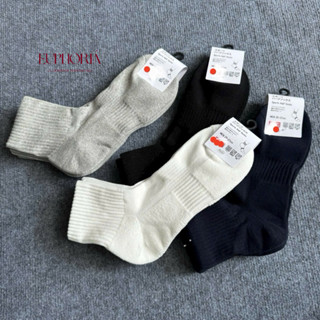 [ Nguyên tag mác chuẩn store] Tất cổ lửng Uniql/0 nam nữ chất liệu cotton dày dặn đi êm và chống hôi chân cực tốt