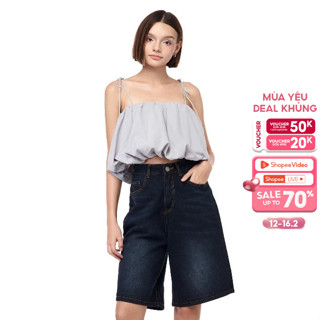 CARA Áo croptop hai dây form rộng Mikell dáng bí đơn giản dễ thương