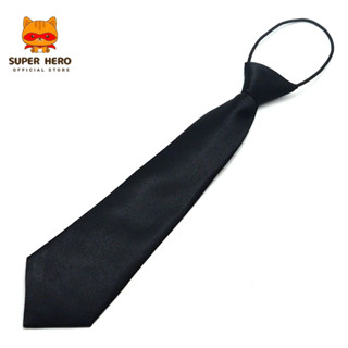 Cà vạt caravat bé trai bé gái màu đen dây chun co giãn thắt sẵn cho bé 1 đến đến 16 tuổi