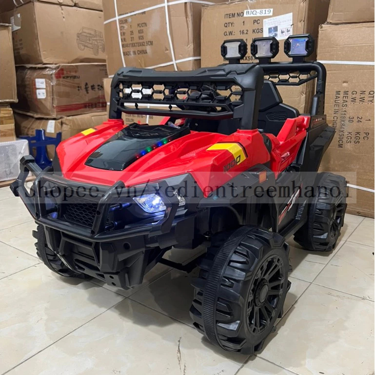 [Freeship Hà Nội] Ô Tô Điện Địa Hình MDX 918,2 Động Cơ, Tải Trọng 40KG, Kết Nối BlueTooth (Đỏ-Xanh D