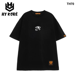 Áo thun HY KOREA form rộng logo thêu Con Mắt Ngàn Năm Vua Trò Chơi 70 tay lỡ nam nữ