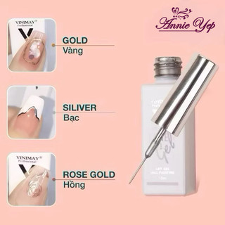 Gel vẽ cọ nét metan VINIMAY 10ml - Gel vẽ metan không cần tráng gương (na1704)
