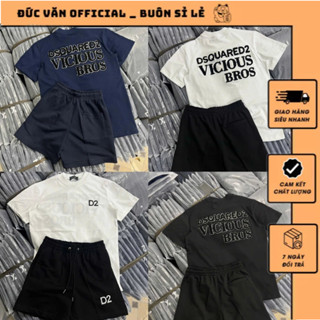 Bộ Quần Áo Nam D.2 Mix Chữ Thêu Xù Phối Quần Nỉ Bản Đẹp Cận Chất_Bộ Quần Đùi Hè Chất Vải Cotton Quần Nỉ Ảnh Chụp CậnChất