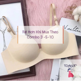 Áo lót nữ, áo ngực nữ su Lông Vũ, không gọng, đệm dày bàn tay nâng ngực chống xệ