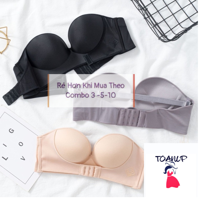 Áo lót cúp ngực không dây chống tụt mặc áo hở vai Mã: ALS01