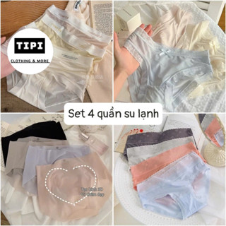 Set 4 quần lót chất su thạch, su đúc mềm mại mát lạnh đặc biệt phù hợp cho mùa hè