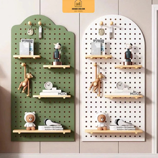  Kệ gỗ pegboard hình vòm,kệTrang trí gỗ MDF phủ melamin cốt xanh HOME DECOR ANH KHOA 