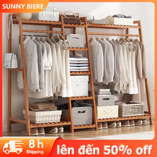 SUNNY BIERE Kệ Treo Quần Áo Thông Minh Có Chỗ Để Giày Dép, Móc Treo Túi Xách Tiện Lợi