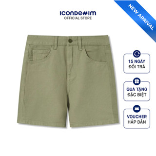Quần Short Kaki Nam ICONDENIM Sage Moss Hoạ Tiết Sundaze Rush Form Regular QSID0245