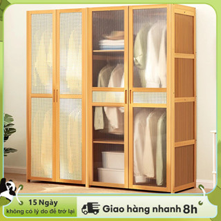LACCOHUG tủ Quần Áo Giá Treo tủ Quần Áo Bằng Tre Rattan/ Changhong Acrylic 2 Cửa