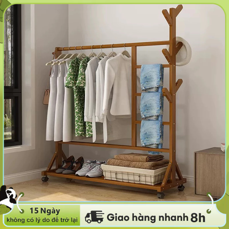 LACCOHUG Giá treo quần áo đa năng Chịu lực tốt Chống mối mọt Di chuyển dễ dàng | BigBuy360 - bigbuy360.vn