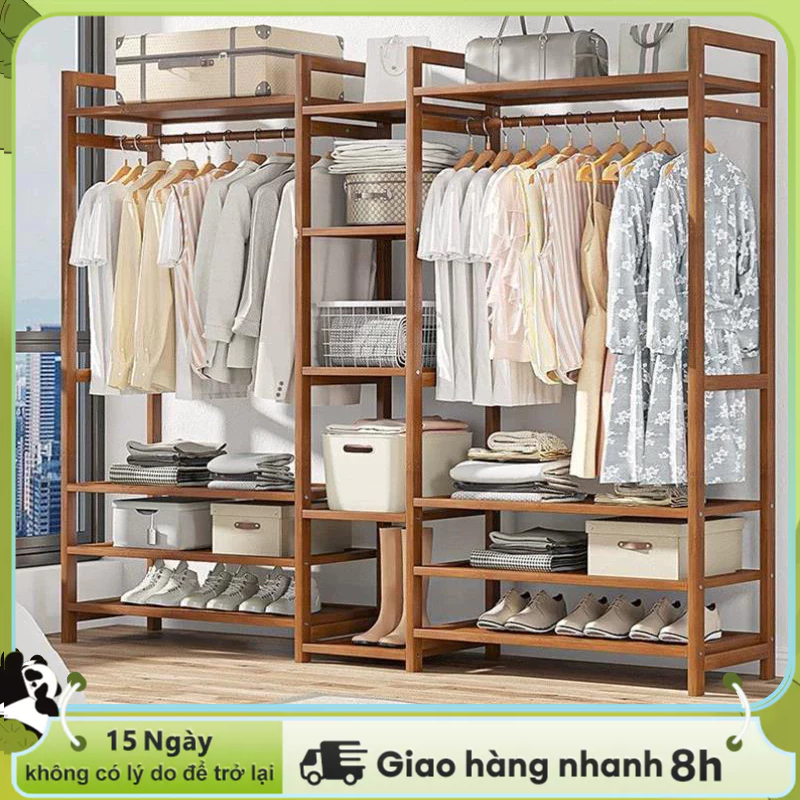 LACCOHUG Kệ Treo Quần Áo Tre Giá Treo Quần Áo Chữ Tầng Chống Mối Mọt Chịu Tải Tốt | BigBuy360 - bigbuy360.vn