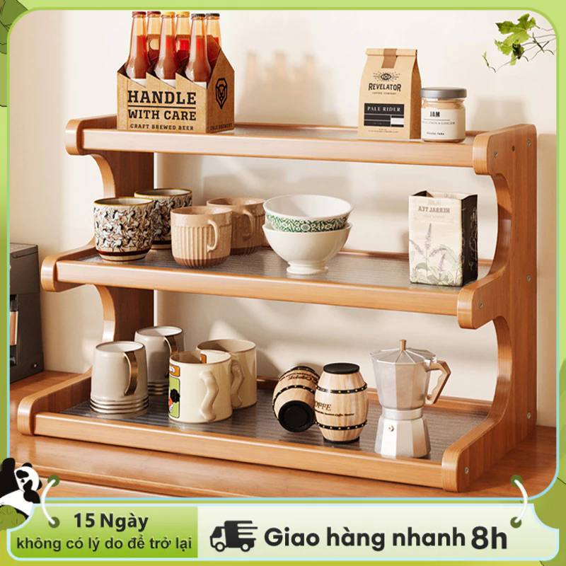 LACCOHUG Giá đựng cốc tre Kệ đựng cốc mây Tre Giá để cốc đa năng Giá đựng cốc tre nhiều tầng | BigBuy360 - bigbuy360.vn