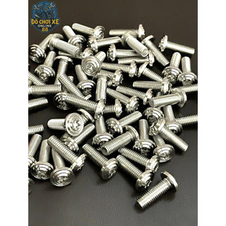( x ã Lỗ) Ốc Đầu Dù Thái Và Đầu Dù Ngôi Sao 8 Li 25 Bằng INOX 304 Siêu Sáng Bóng.Gắn Mọi Dòng Xe Hiện Nay Nhé Ae!!234