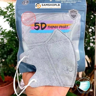 Khẩu Trang 5D Hộp 100c Cao Cấp Thịnh Phát - Màu Trắng, An Toàn và Tiện Lợi