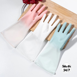 Găng Tay Rửa Chén Cao Su Siêu Bền, Siêu Dai Chống Nước Tiện Lợi 88357 Siêu Thị 24/7
