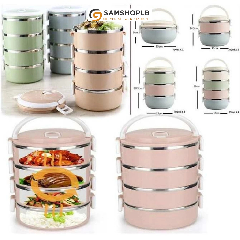 Cặp lồng giữ nhiệt 4 tầng lúa mạch