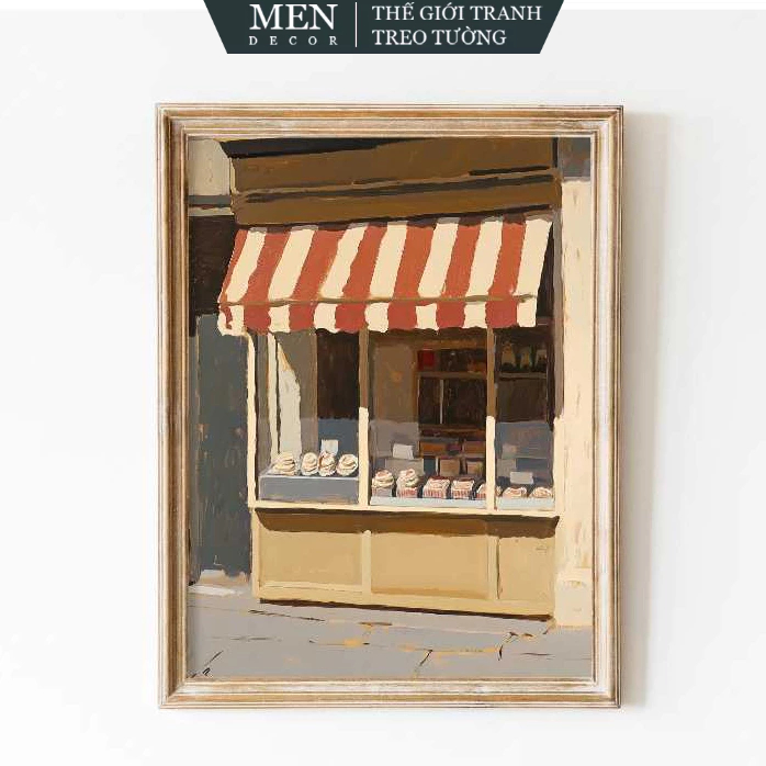 Tranh treo tường, Vintage Grocery Shop Print, French Decor, Bakery Wall, nhận in theo yêu cầu, tặng 