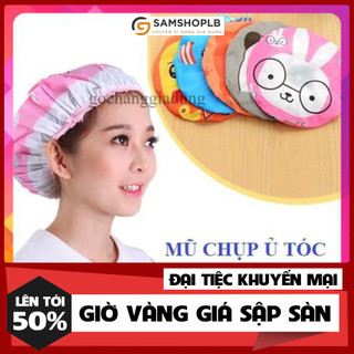 Mũ Tắm Trùm Đầu, Mũ Chụp Tóc Khi Tắm Dễ Thương Nhiều Hình - Mũ Nilon Trùm Đầu Tránh Ướt Tóc
