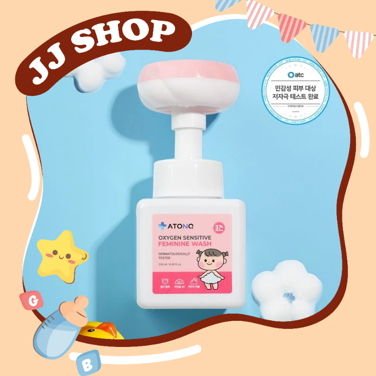 Dung Dịch Vệ Sinh Vùng Kín Dạng Bọt Oxygen Atono2 Cho Bé Từ 37 Tháng - Dung Tích 250ml