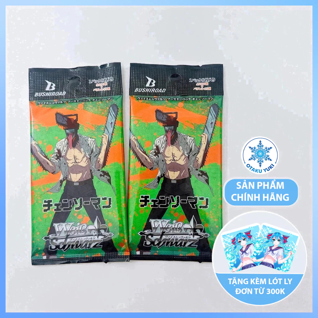 [Chính Hãng] Gói Thẻ Nhân Phẩm Pack Card Chainsaw Man (Weiss Schwarz)