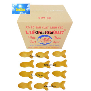 [HỎA TỐC] Thùng bánh quy 5kg hình cá (có muối) vị mặn