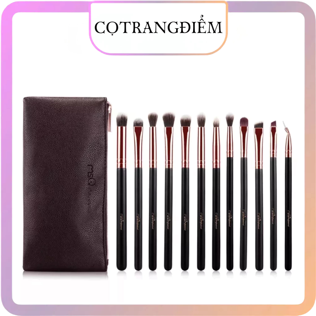 Bộ Cọ MSQ Dành Cho Mắt 12 Cây Rose Gold