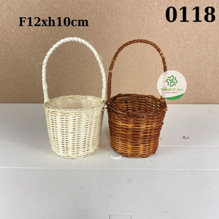 Giỏ mây tre đan mini 0118