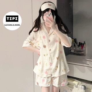 Bộ ngủ pijama cộc tay cao cấp chất cotton dày dặn mẫu mới 2025