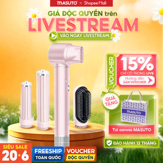 [1087K TẠI LIVE SHOP] Máy Sấy Và Tạo Kiểu 5Trong 1 Masuto AirStyler Công Nghệ Ion Bảo Vệ Tóc Tạo Kiểu
