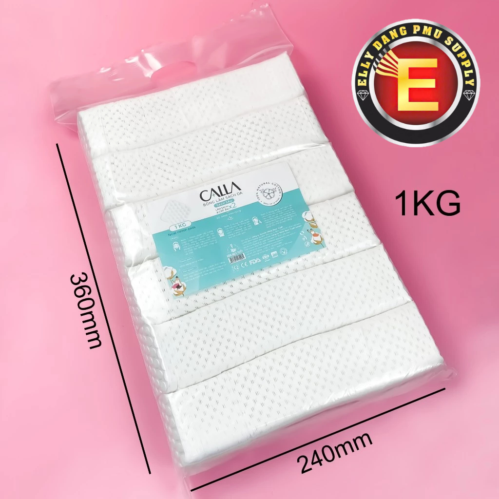 🏷️ Bông Tẩy Trang CALLA Lau Mực Xăm – Không Ra Lông – 100% Tự Nhiên  dùng trong phun xăm thẩm mỹ