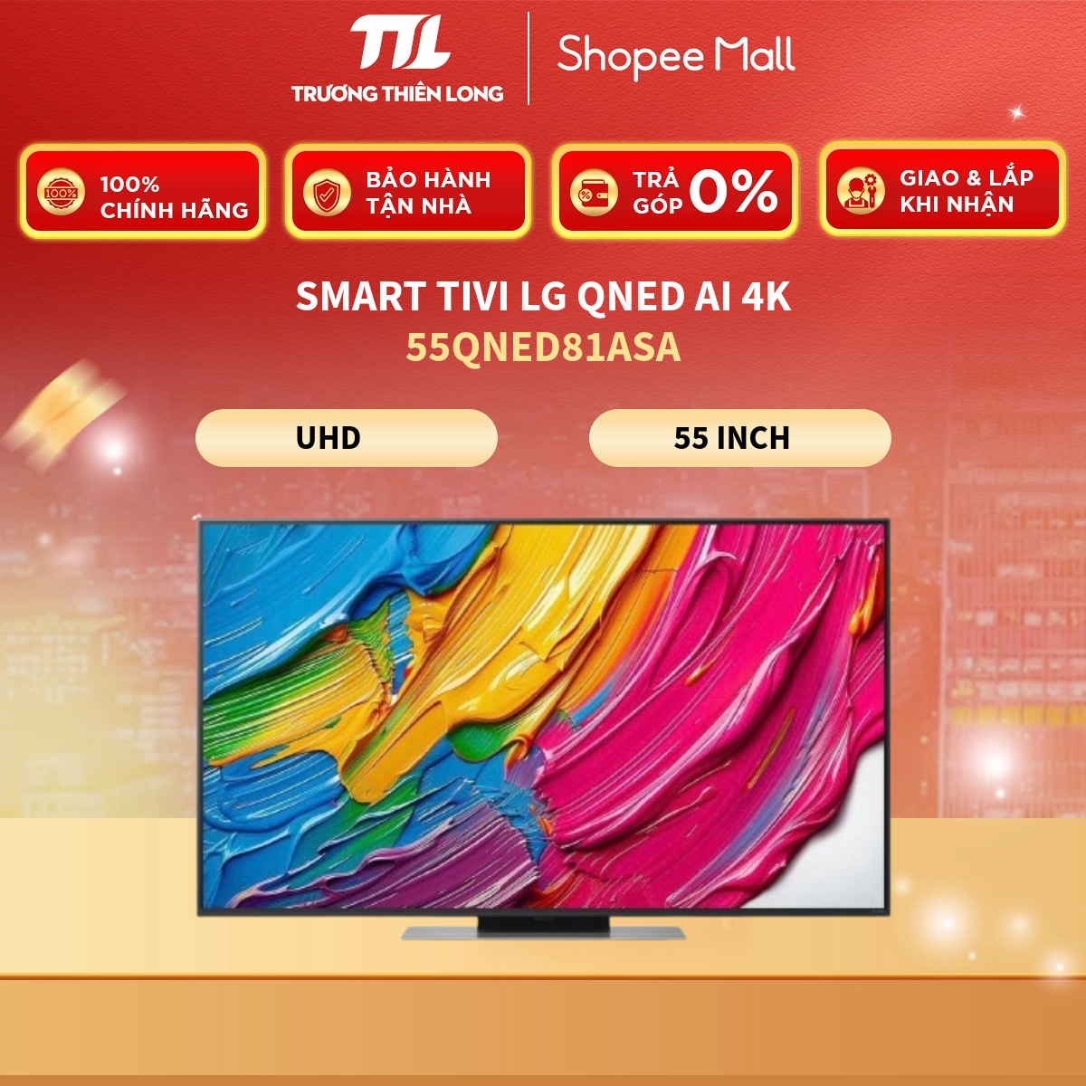 55QNED81ASA - Smart Tivi LG QNED AI 4K 55 Inch 55QNED81ASA [FREESHIP HCM]