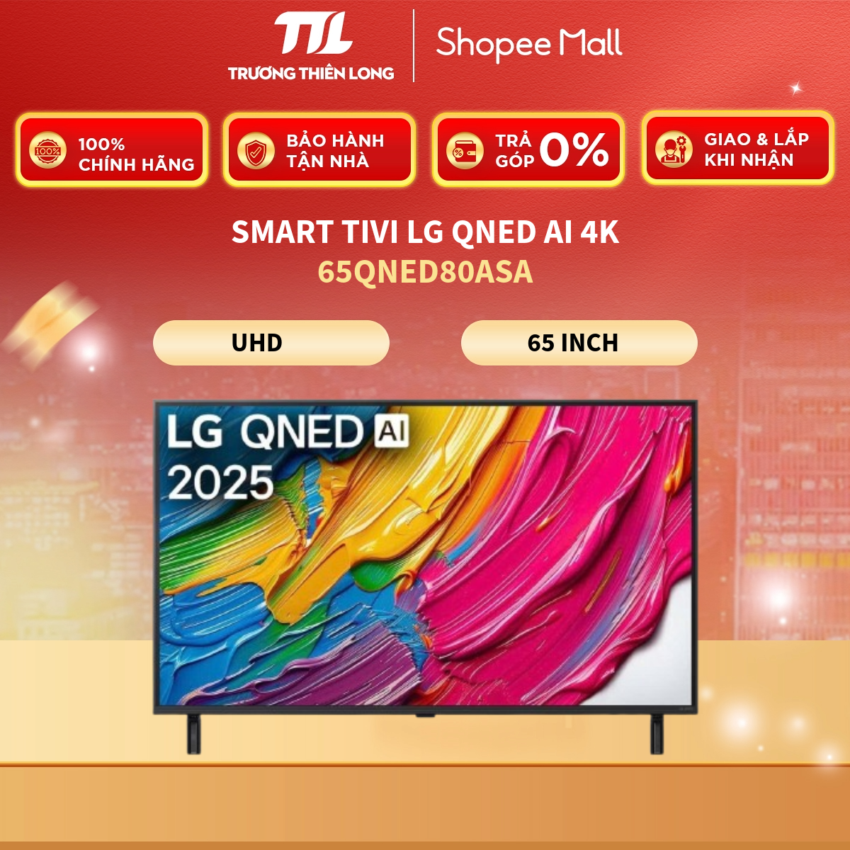 65QNED80ASA - Smart Tivi LG QNED AI 4K 65 Inch 65QNED80ASA [FREESHIP HCM]