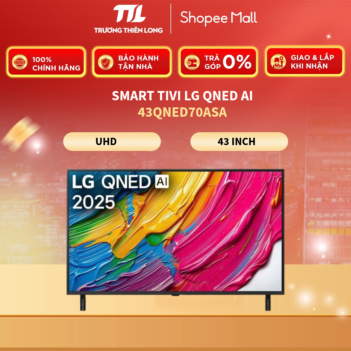 43QNED70ASA - Smart Tivi LG QNED AI 4K 43 Inch 43QNED70ASA [FREESHIP HCM]