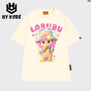 Áo Thun Nam Nữ Form Rộng Localbrand HY KORÉ Labubu Ăn Kem 1849 Oversize Unisex