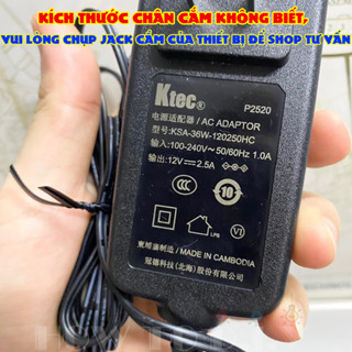  Nguồn adapter loại sịn 12v 2.5a chân 5.5 x2.1mm-2.5mm chính hãng mới 100% 
