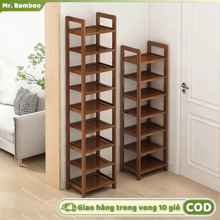  Kệ để giày dép kệ giày cây tre Tủ giày góc là giá để giày đơn giản và chắc chắn 