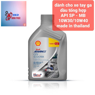 (GA 10W30/10W40) Dầu Nhớt tổng hợp Shell Advance City API SP Sản xuất tại Thái Lan