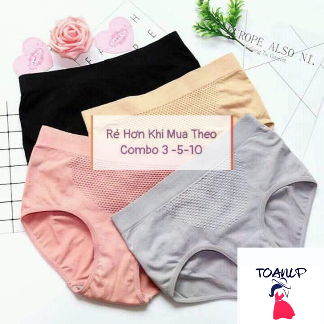 Set 5 Quần lót nữ, quần chip kháng khuẩn xuất Nhật (50-65kg )