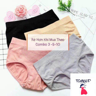 Set 5 Quần lót nữ, quần chip kháng khuẩn xuất Nhật (50-65kg )